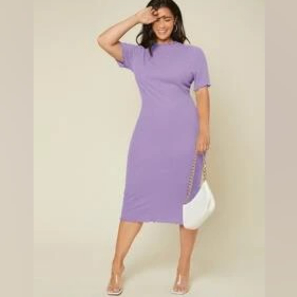 Shein Basic Plus Lettuce Trim; Rib-knit Bodycon Sz 4x..NWOT..*Multiple Colors!